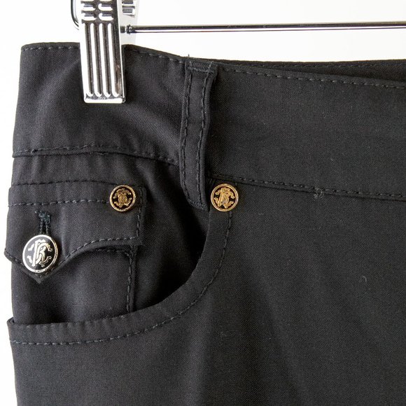 Roberto Cavalli Black Stretch Flared Pants - Picture 4 of 8